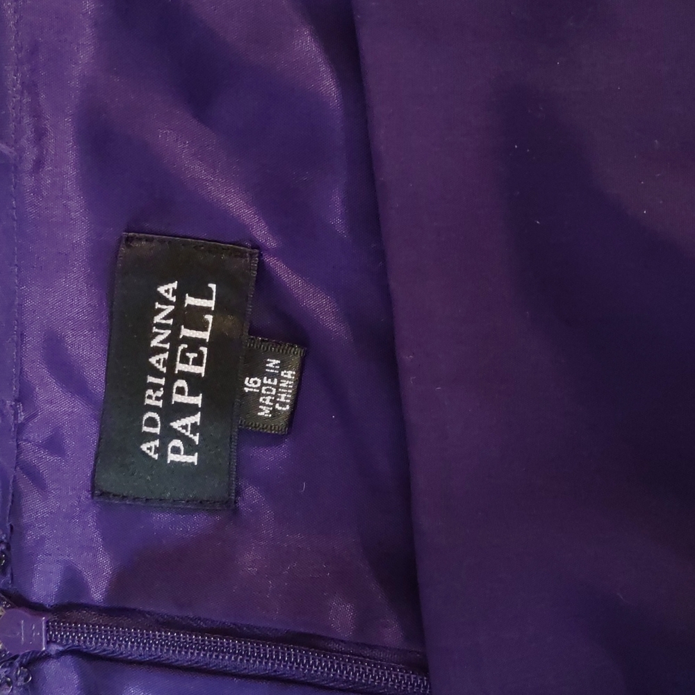 Purple Dress short size 16. Adrienne Papell